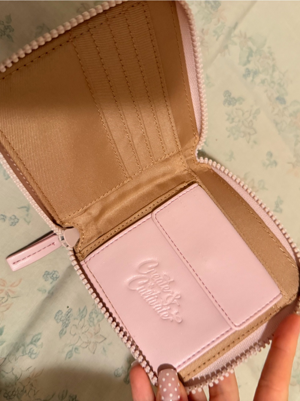Pink Quilted Zip Wallet - Picture 2 of 2
